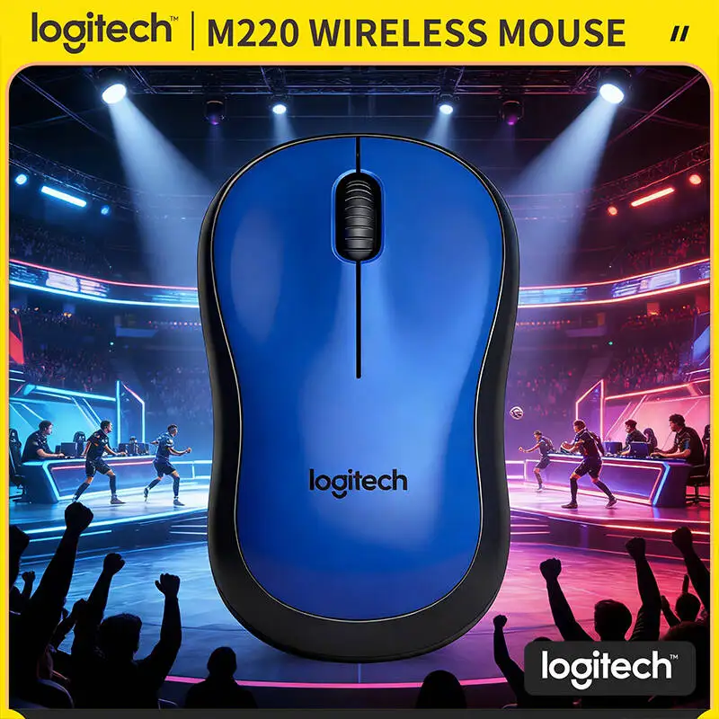 

Logitech M220 SilentTouch Wireless Mouse USB Receiver 18-Month Battery 1000 DPI 10m Stable Working Range
