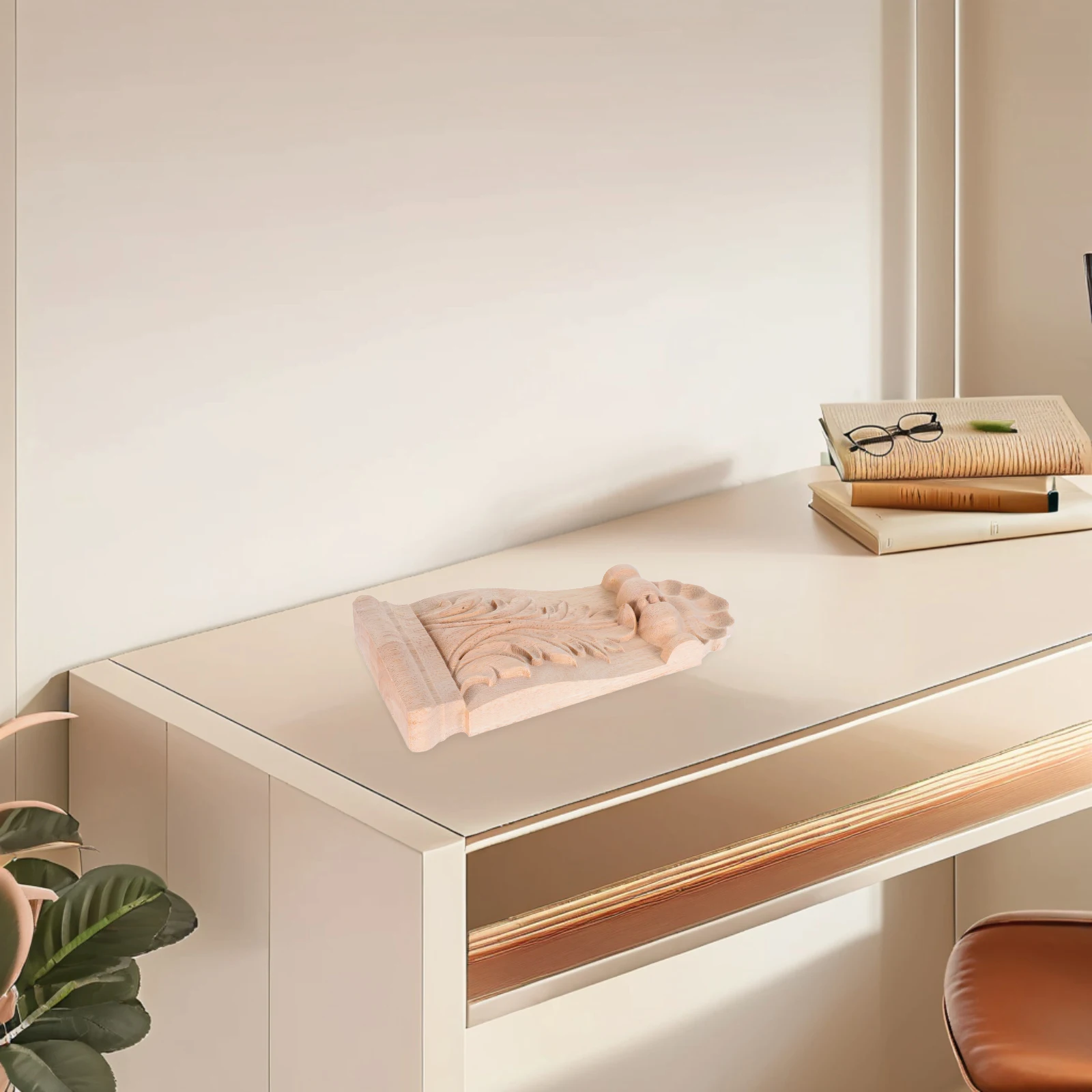 

Carved Wooden Corbel European Style Solid Wood Corner Decor for Home Door Cabinet Furniture Unpainted Wood Appliques and Onlays