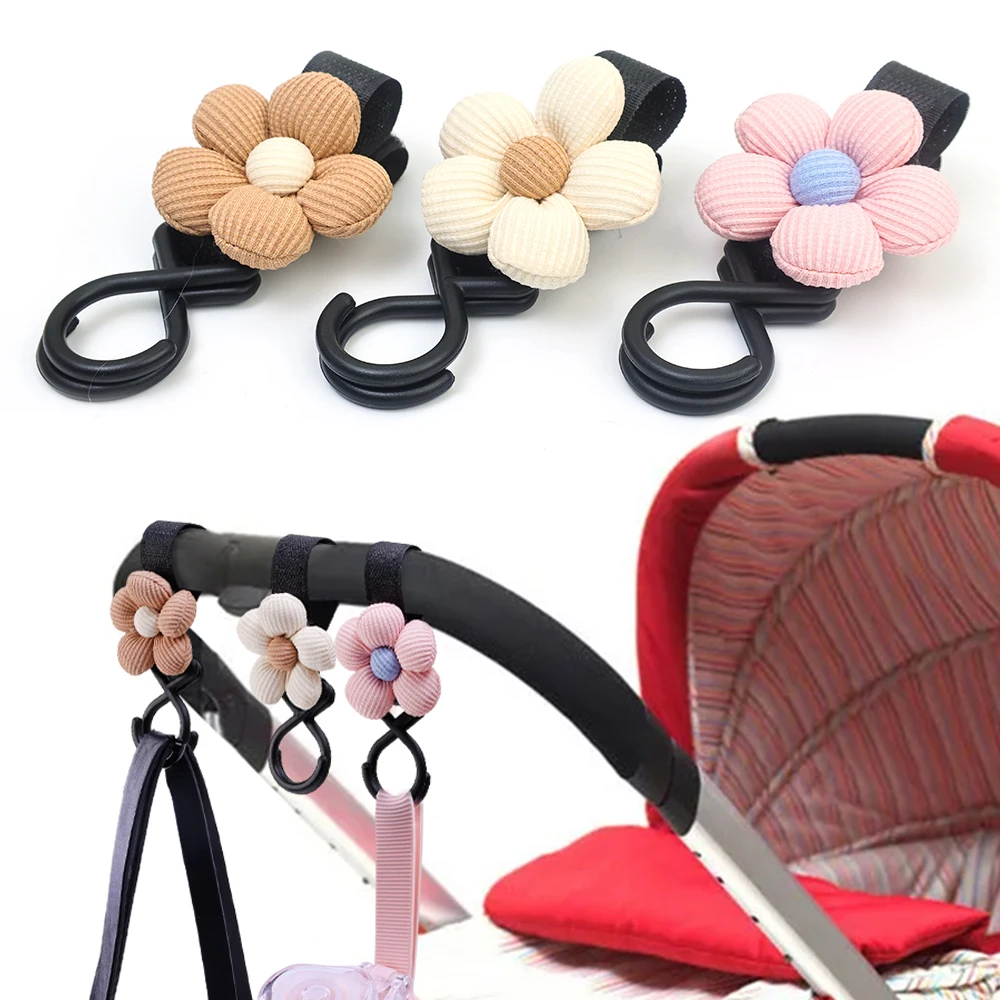 

Baby Cart Hook Sweet Flower Cart Storage Bag Diaper Bag Shopping Carts Hook Buckle Cart Hanger Baby Supplies Storage Accessories