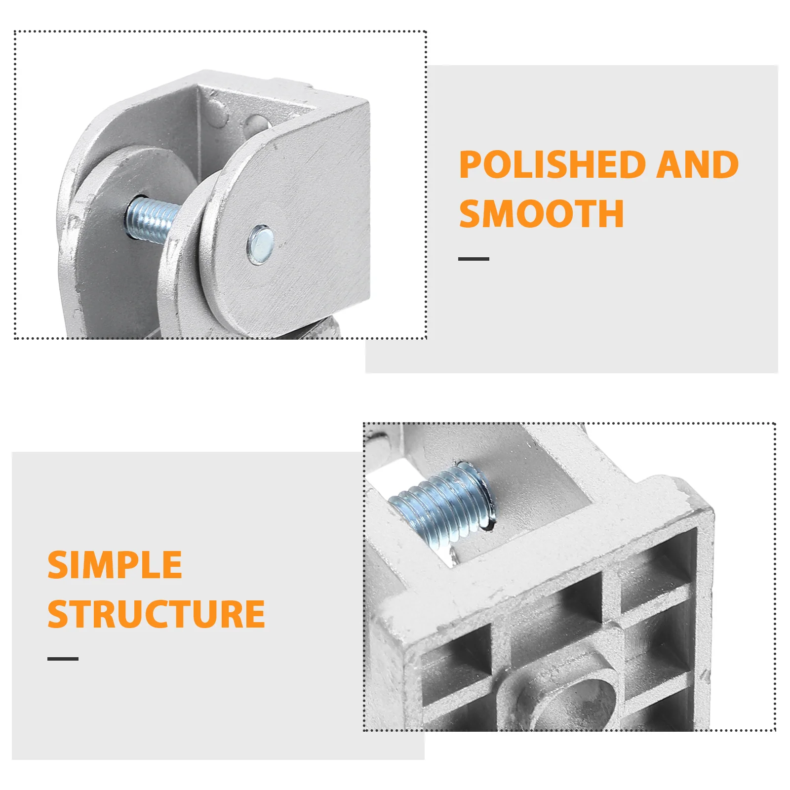 

4Pcs Zinc Alloy Flexible Pivot Joint Connector Compatible with 3030 Aluminum Extrusion Parts Extruded Aluminum Hardware