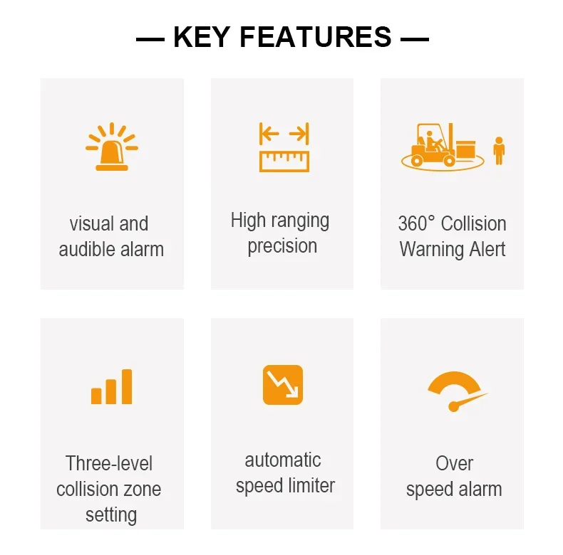 Warehouse  UWB Tech Tag Based Pedestrian Detection Anti-collision Alert System