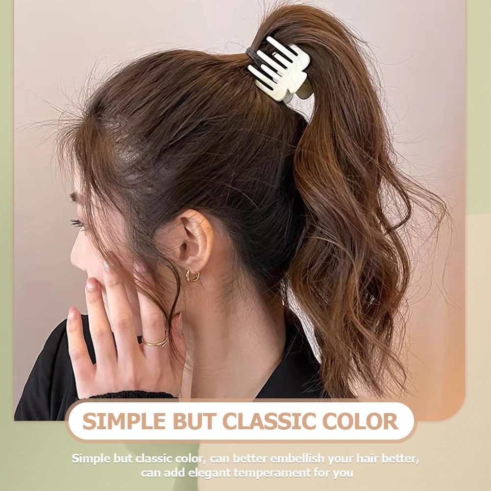 

8pcs Claw For Women Girls Accessories Strong Large Claw Clips Stylish Clamps Durable Clips For Thick Thin Hair Party Wedding