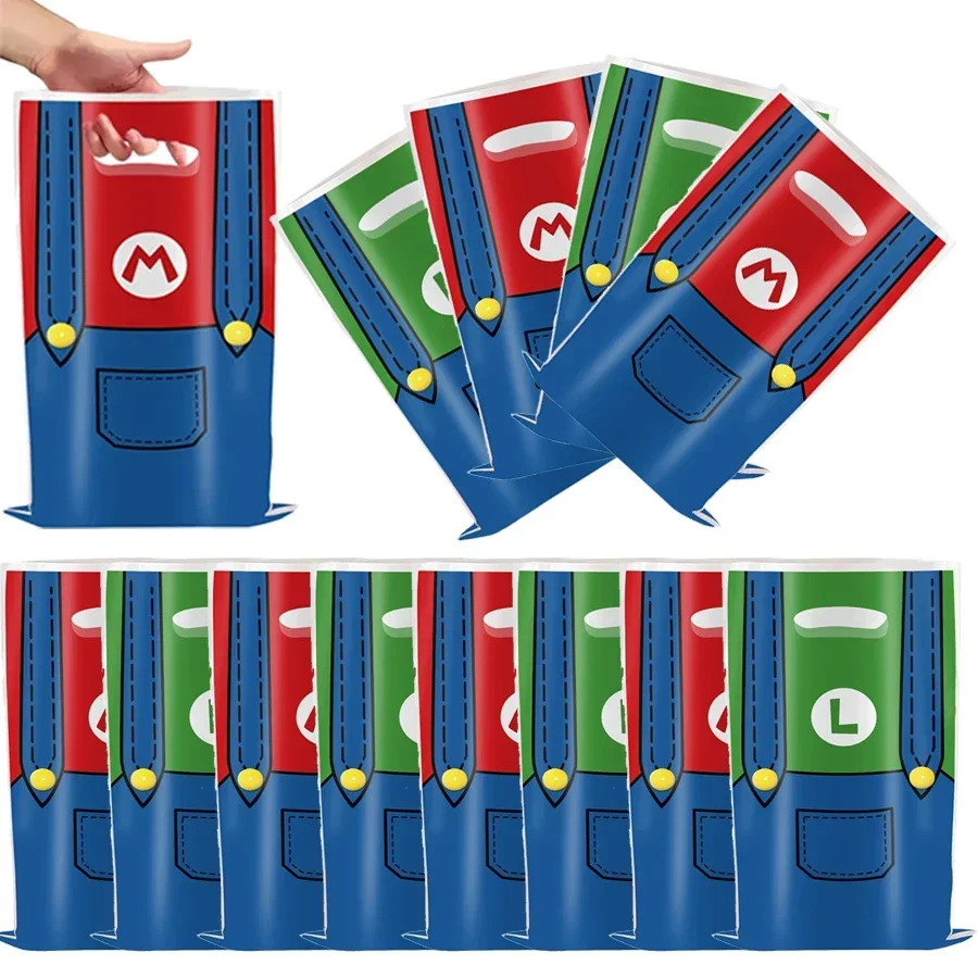 Super Trendige Mario Bros Geburtstagsdekorationen Party-Zubehör Tischdecke Pappbecher Teller Servietten Tasche Set Einweg-Tischgeschirr – Detail 9