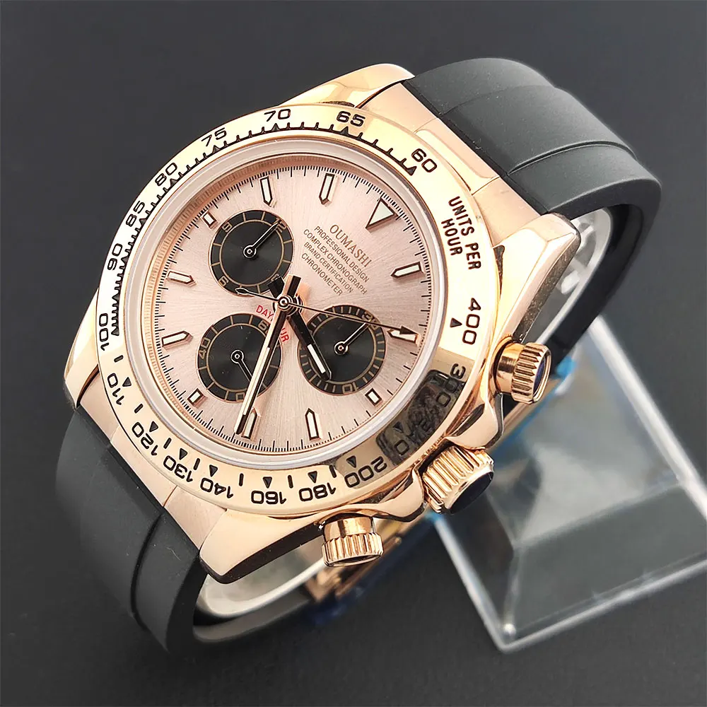 39 mm Luxus-Herren-Chronographenuhr Formula Racing wasserdichte mechanische Uhr Saphir 7750 4613D Uhrwerk Herrenuhr