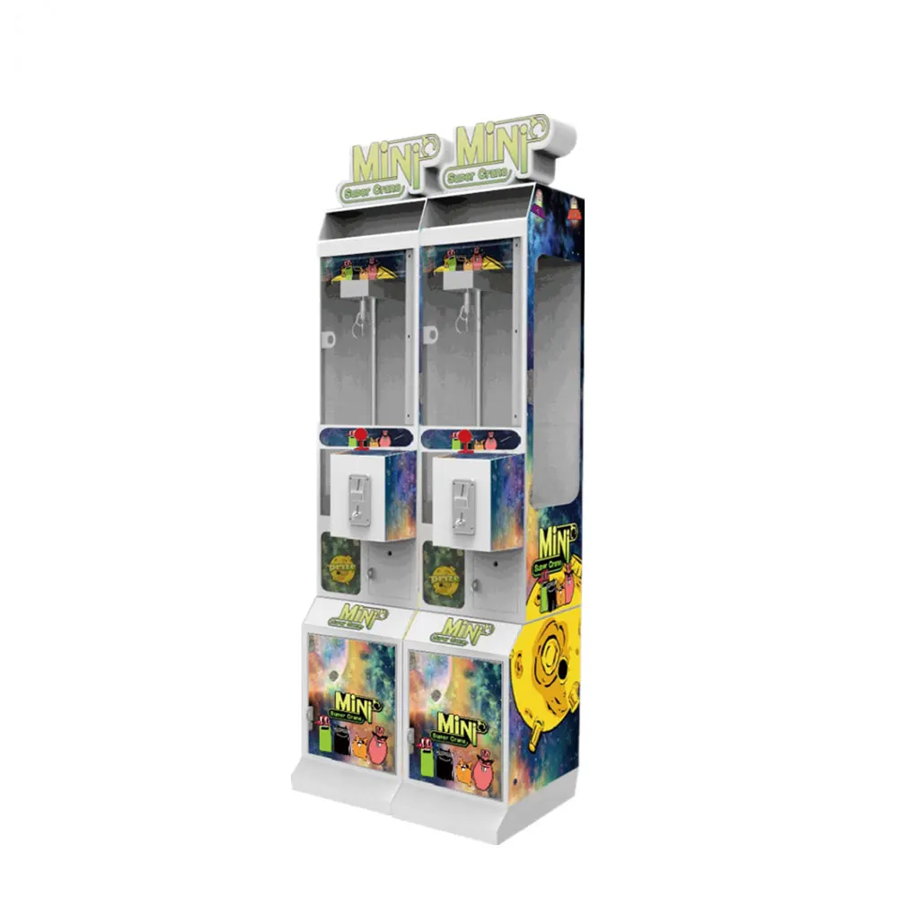 Mini Claw Machine, Indoor Coin Operated Game, Capsule Toy Vending Machine with Bill Acceptor, Mini Arcade Crane Game