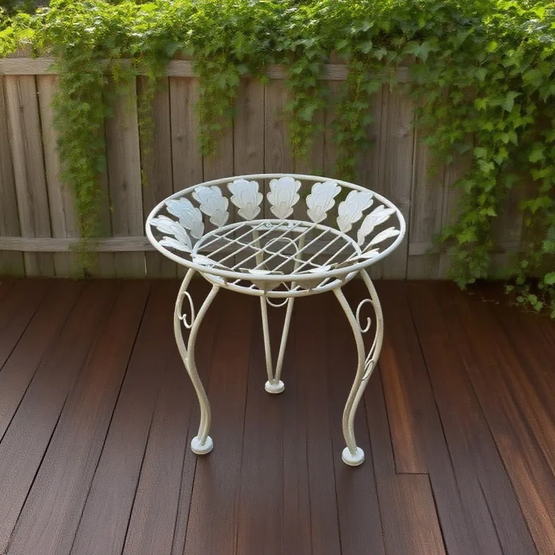 

Открытый двор из кованого железа с цветочной рамой, табурет для гостиной, пол, многослойная полка, крытый балкон, кронштейн для горшка, основание