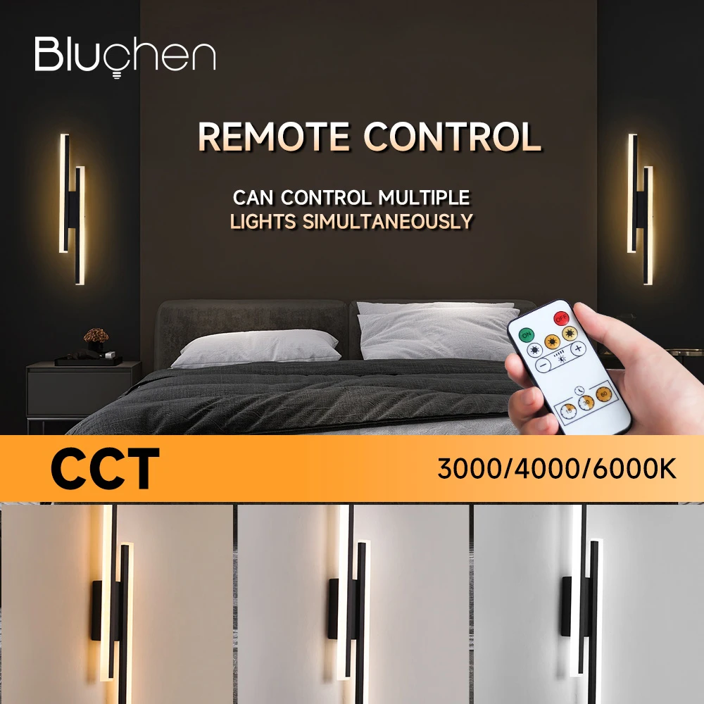 Wiederaufladbare Wandleuchten, kabellose Wandleuchte, batteriebetrieben, 4400 mAh, LED-Wandleuchte für die Dekoration des Hauskorridors, 50 cm