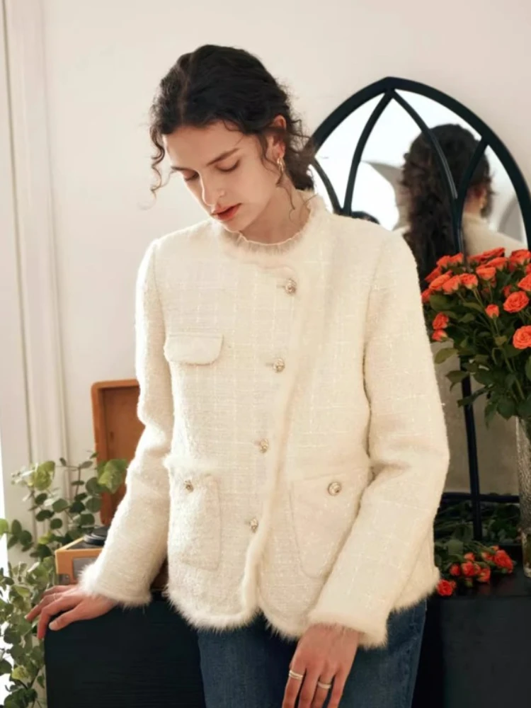 OLrain Women Down Jackets 2025 Winter New in Solid O-neck Down Coats Elegant Commute Short Overcoat Ladies Clothes G23DY68693