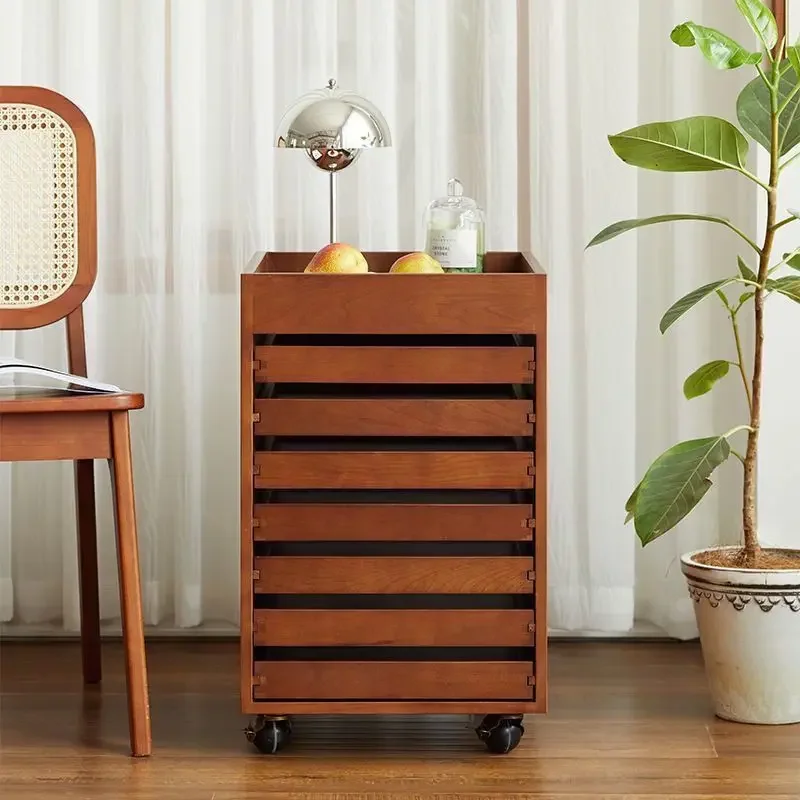 Nordic bedside table mobile medieval rotating storage Internet celebrity ins locker side cabinet simple bedroom snacks