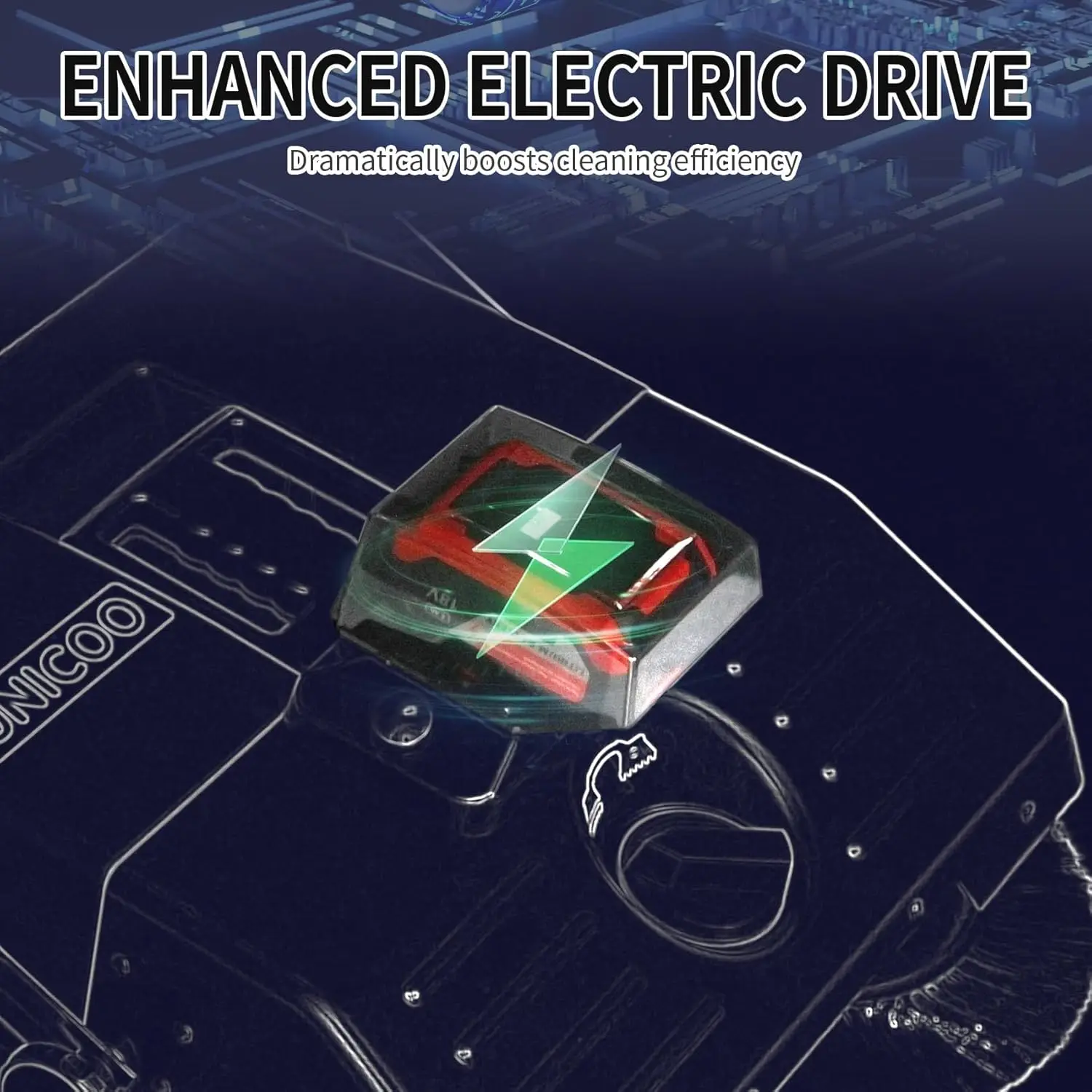 Electric Hand Push Sweeper - Battery Powered Floor Sweeper, Walk Behind Floor Sweeper, Efficient Push Sweeper for Indoor and Out