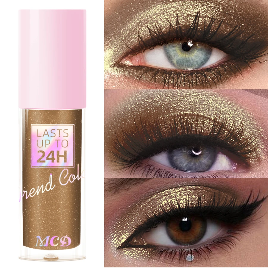 Ombretto liquido impermeabile metallizzato a 8 colori 1PC Ombretto glitterato a lunga durata e a prova di sbavature Regali per trucco coreano Ombretto glitterato