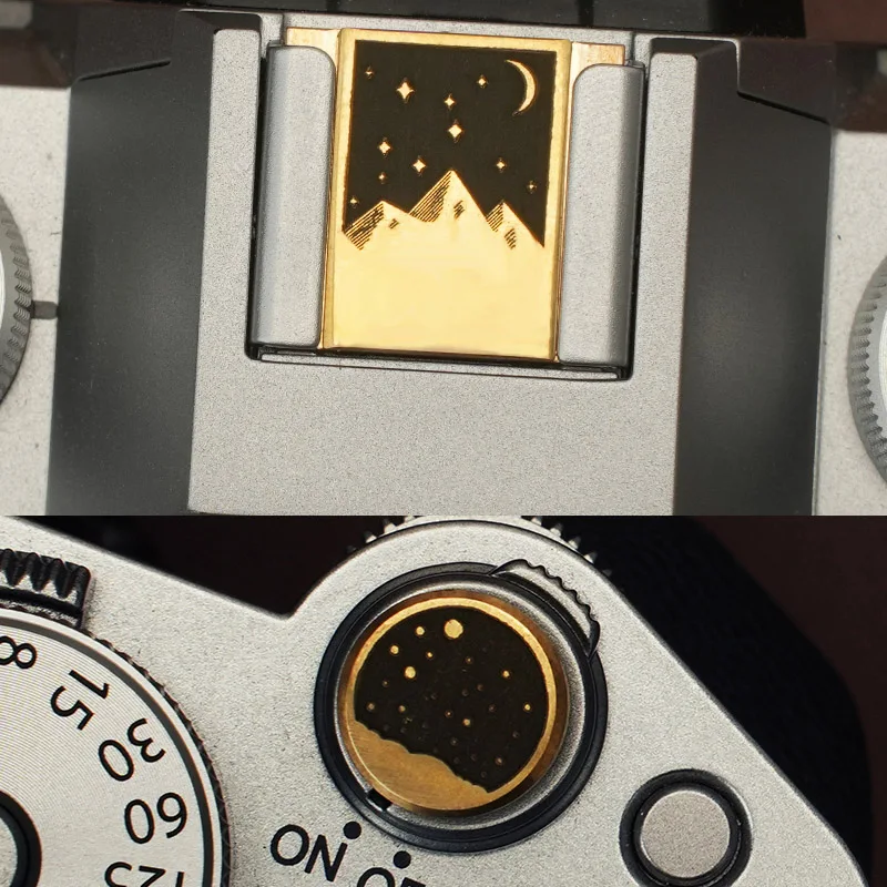 النحاس غطاء الحذاء الساخن زر الإصدار ل Fujifilm XT5 XT20 100Vi 100V XT30 XT50 لايكا