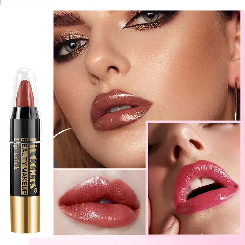 Nawilżający błyszczyk w sztyfcie Velvet Long Lasting Non Stick Cup Lip Balm Waterproof Jelly Tint Lipstick Liner Pen Women Makeup