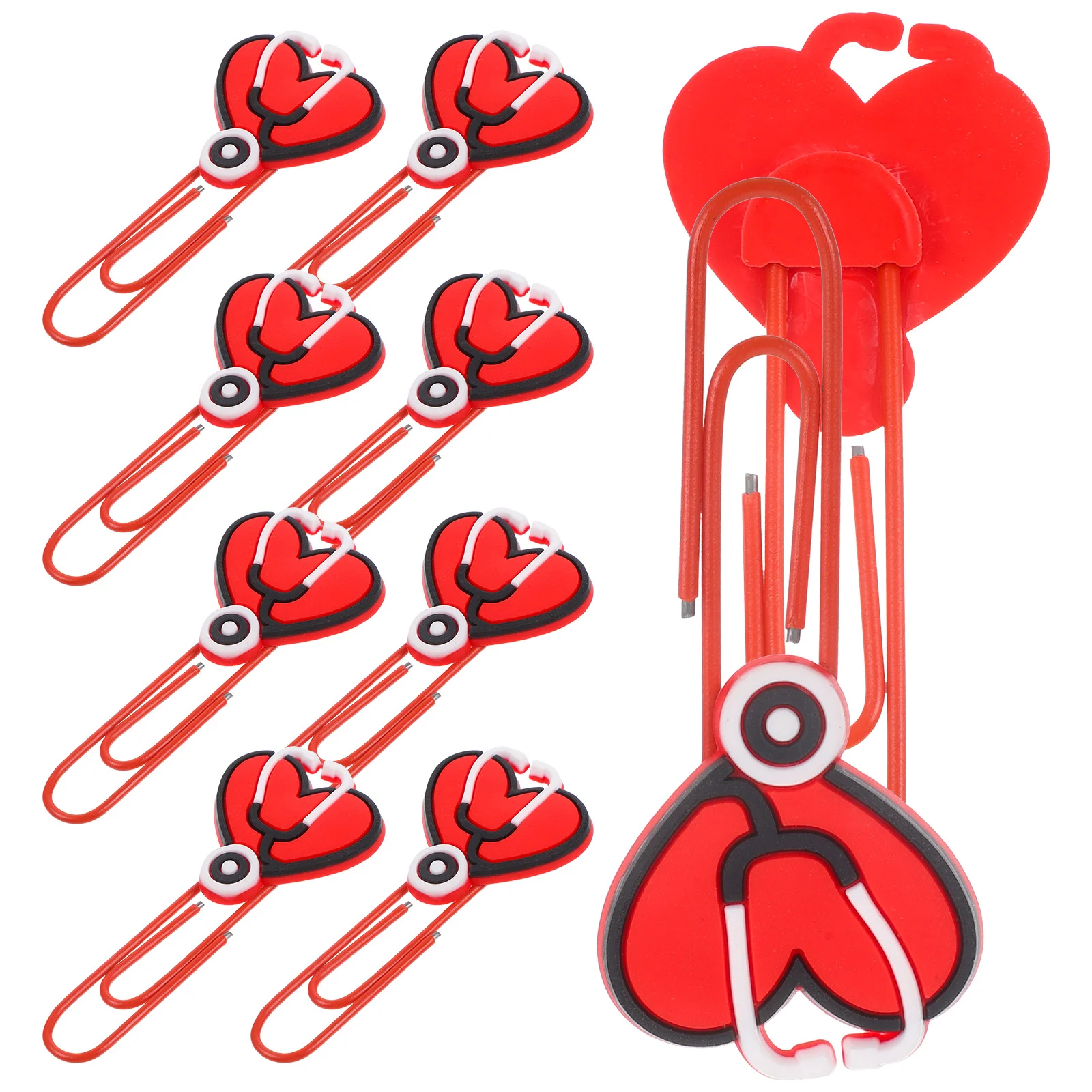 

10Pcs Cartoon Bookmark Small Paper Clips Colorful Reusable Book Marking Clips Party Favor Cute Office Supplies Festival