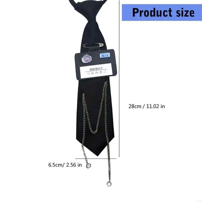 ربطة عنق L5YA احترافية بسلسلة معدنية مربوطة مسبقًا للنساء والفتيات مناسبة لمؤتمرات العمل والمكاتب