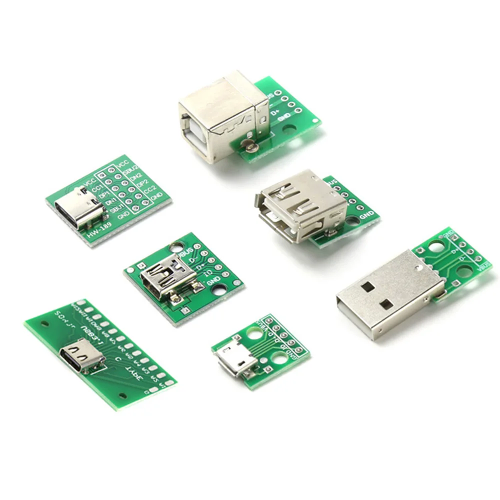 1PC MICRO Mini Type A USB D to DIP Adapter 5pin female connector B type pcb converter pinboard 2.54mm