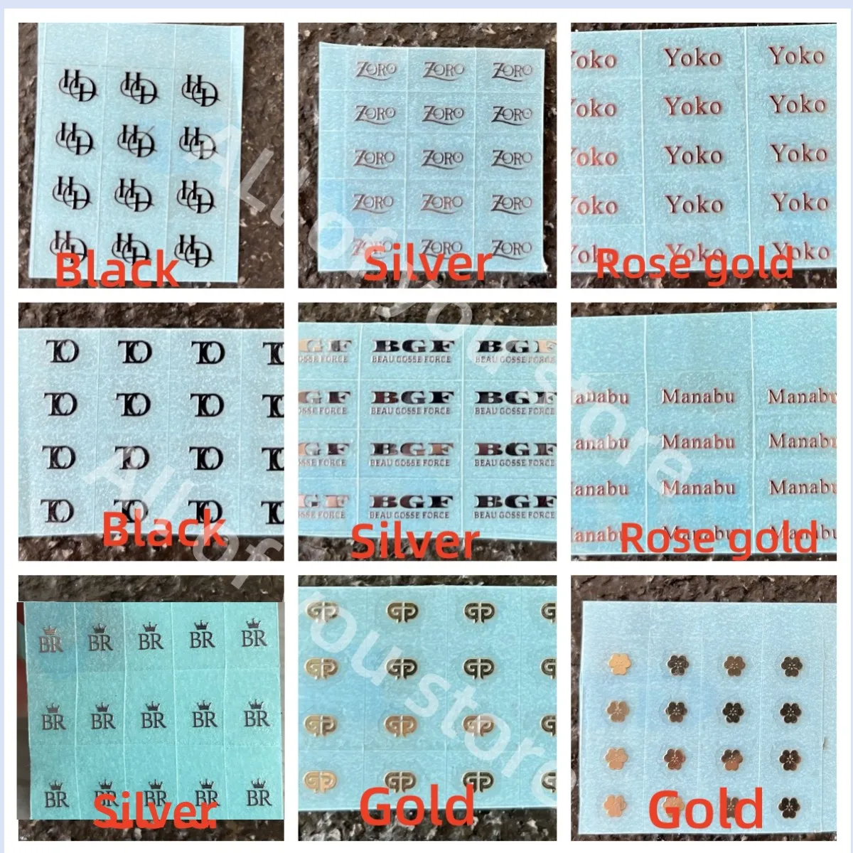 Custom 3D Metal Watch Dial Stickers For Seik  Logo Label DIY Decals Brand Personalised Lables Plate Trademark Parts Selfadhesive view 6