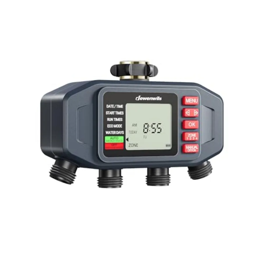 DEWENWlLS Sprinkler Timer Outdoor Faucet lrigation Rain Delay and Manual Programmable Water Hose Timer for Holiday Garden Lawn