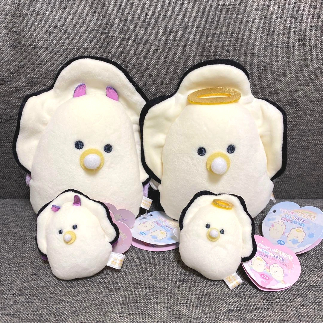 YELL 12cm plush toys Round Eyed pacifier oyster Nama-gaki aureole angel wings devil demon BC soft BC pendant figures
