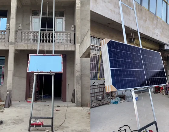 Factory Price Solar Panels Ladder Lift 18M 59FT CE Certified Lifting Ladder for Rooftop Project