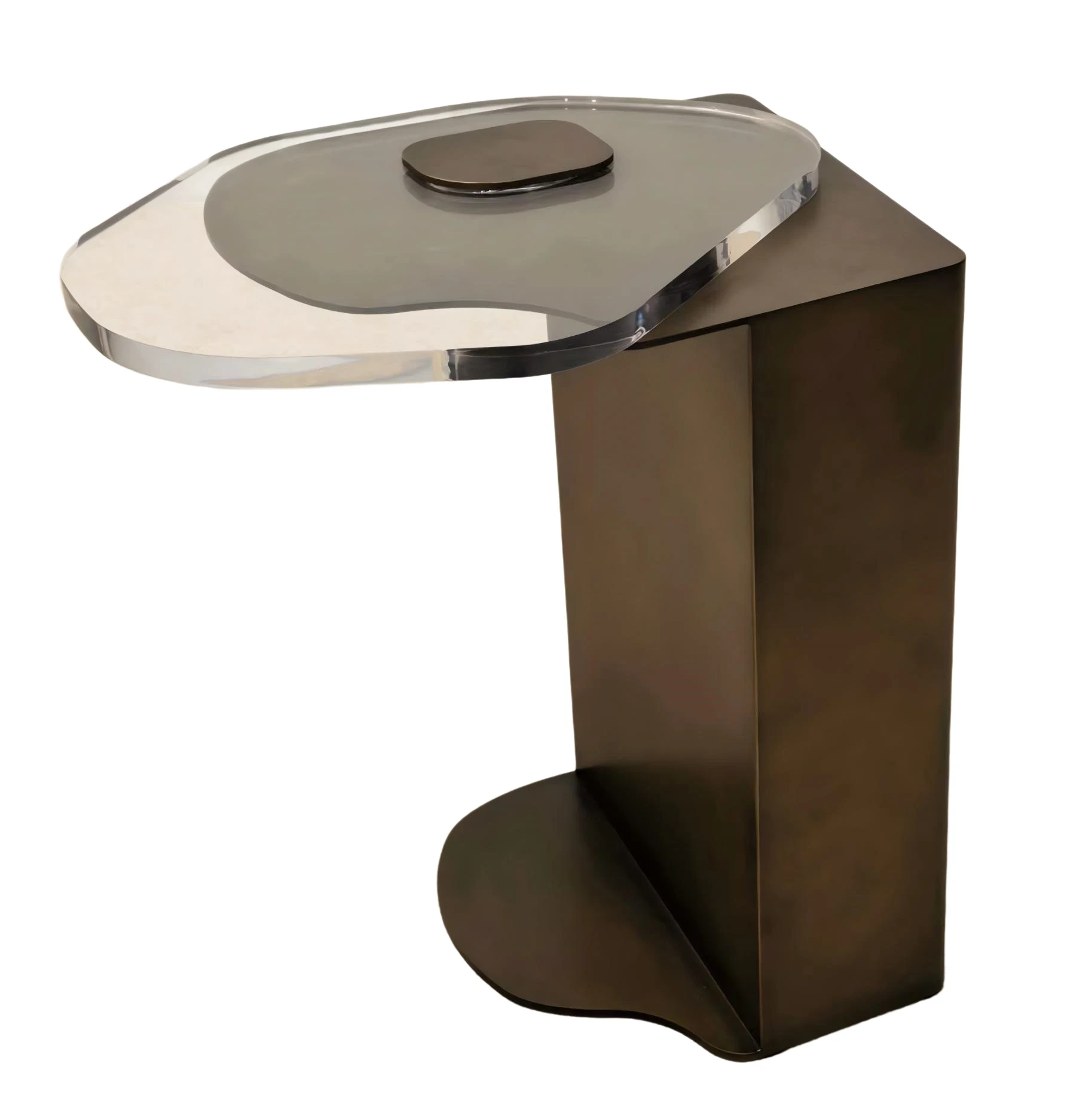 Customizable Foldable Stainless Steel Coffee Table Modern Living Room Bedroom Side Table Small Home Apartment Bedside Table