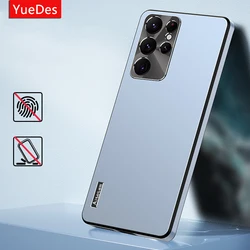 Luxury Matte Aurora Phone Case For Samsung Galaxy S24 S23 S22 S21 Ultra Plus Metal Lens protection Shockproof Hard Bumper Cover