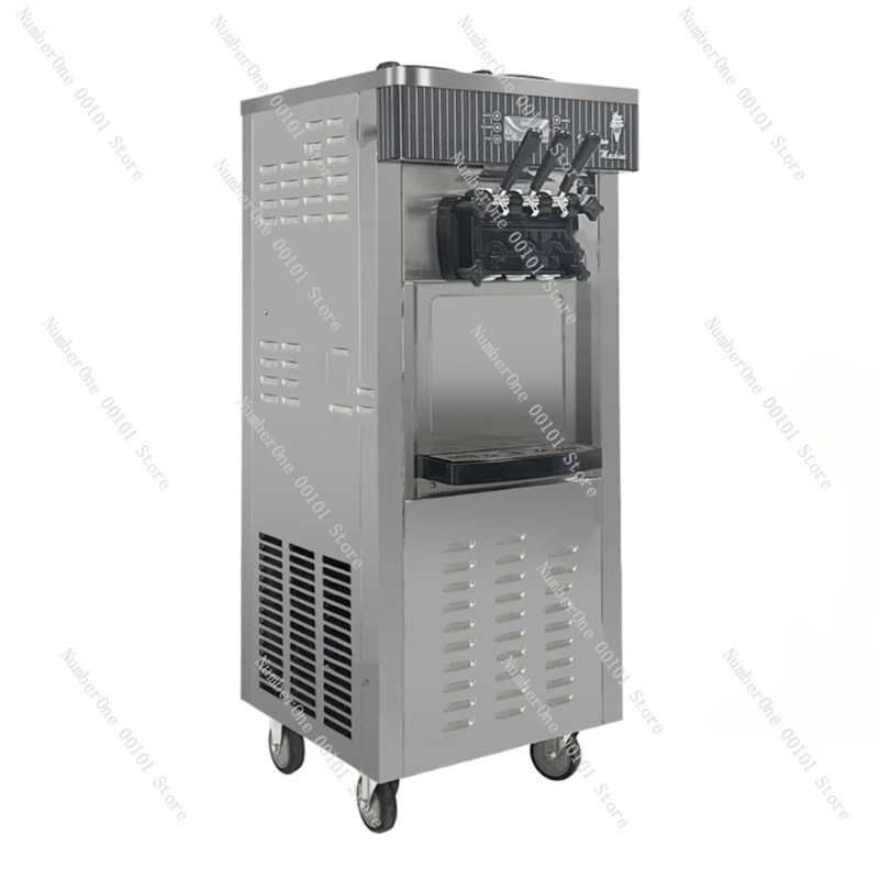 

Ice Cream Machine One Vertical Three Heads Mixed Colours Three Flavours Soft Ice Cream Maker