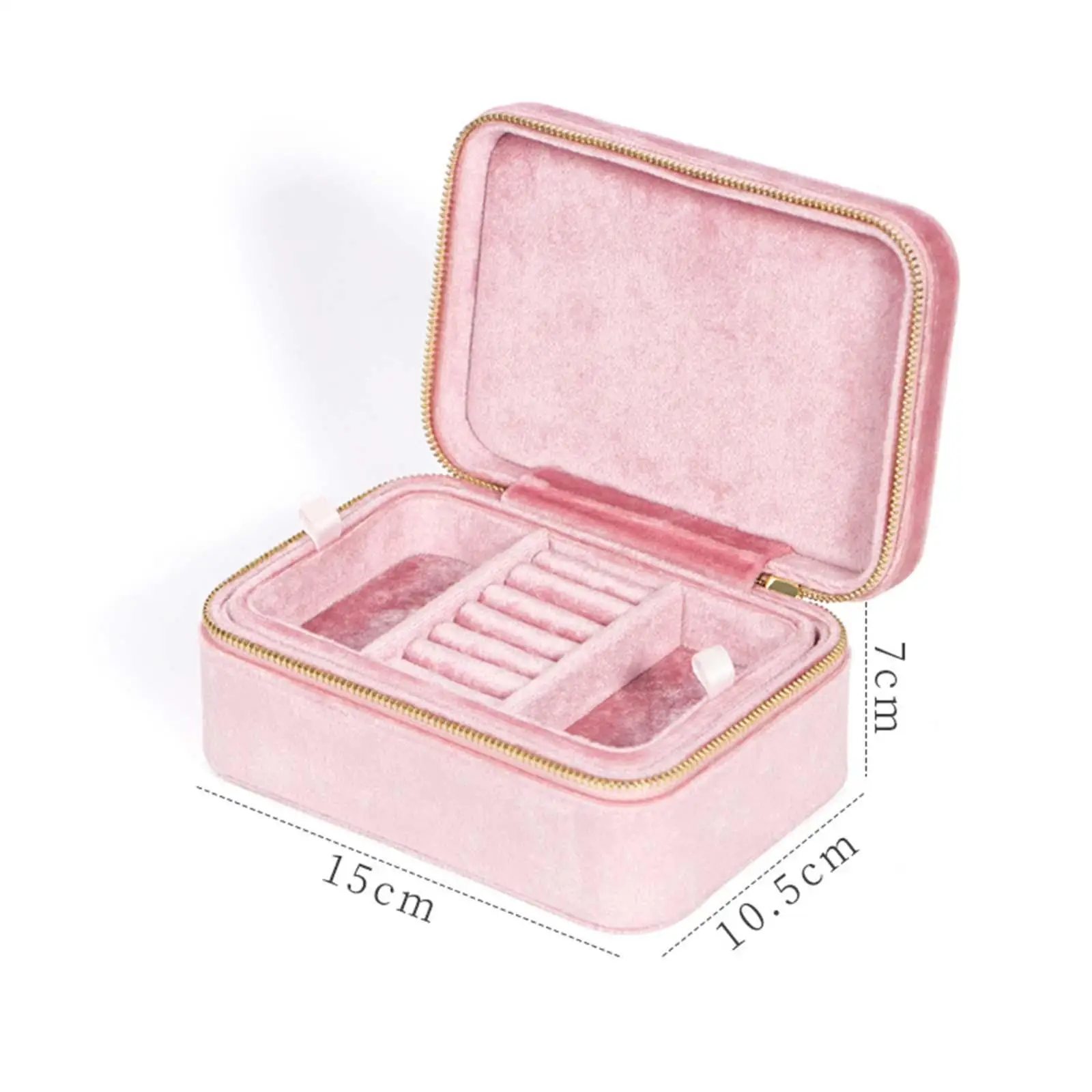 2 Layer Jewelry Organizer Box Travel Jewelry Case for Bangle Rings Travel