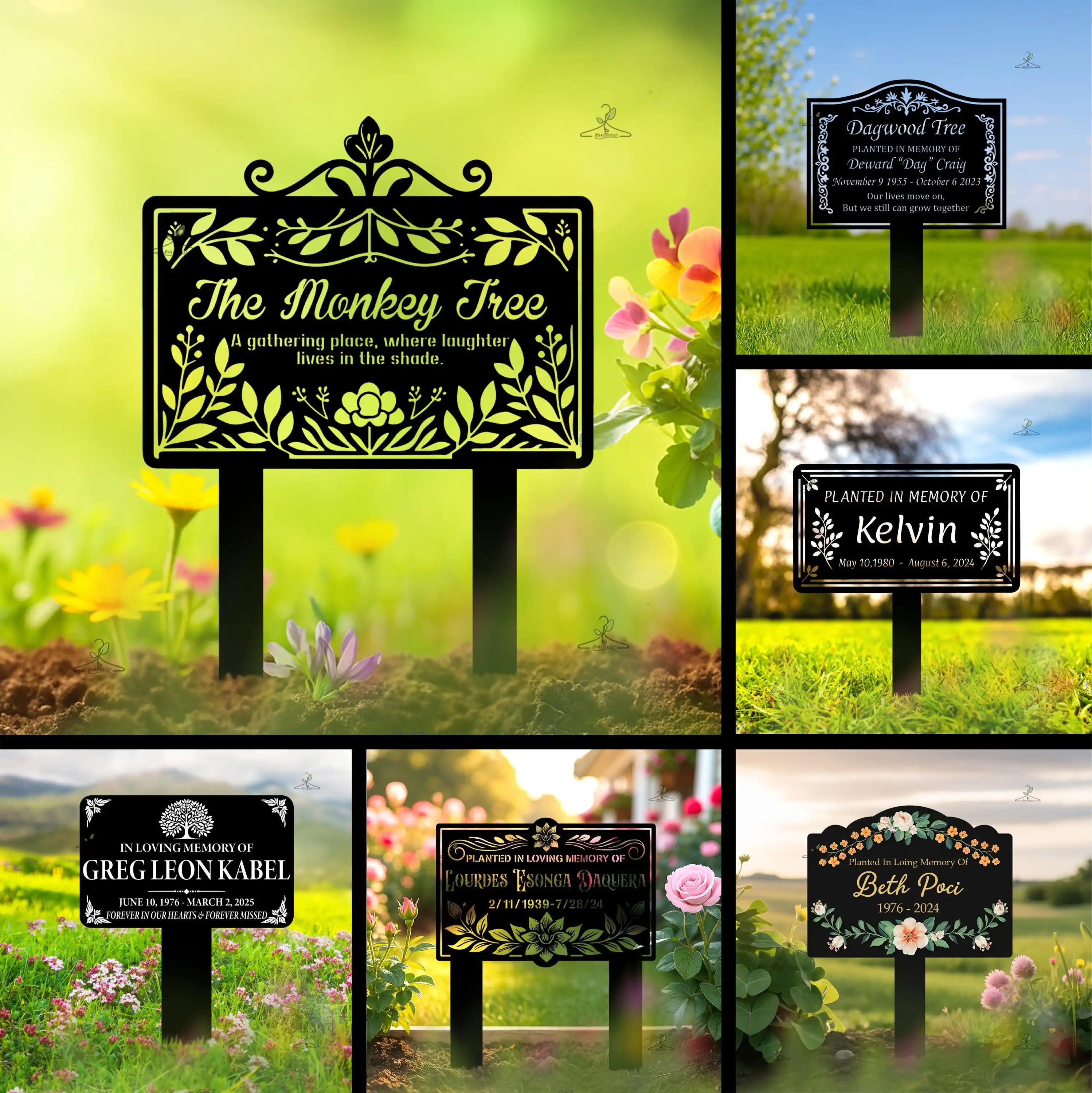 Custom Memorial Garden Stake Personalized Sympathy Gift In Loving Memory Sign Outdoor Memorial Sign Tree Plaque Marker