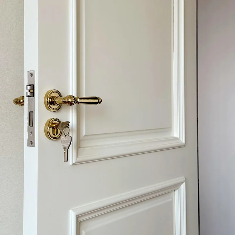 Solid Color Bedroom Door for Home Use Self-built Room Bathroom Soundproof Interior