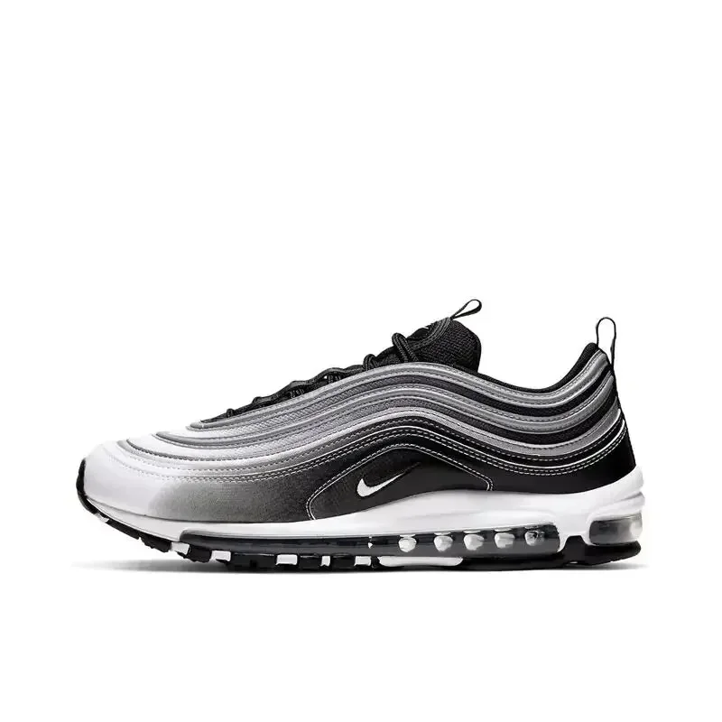 

Мужские и женские кроссовки Nike Air Max 97, мягкие, износостойкие, противоскользящие, повседневные кроссовки, черно-белые