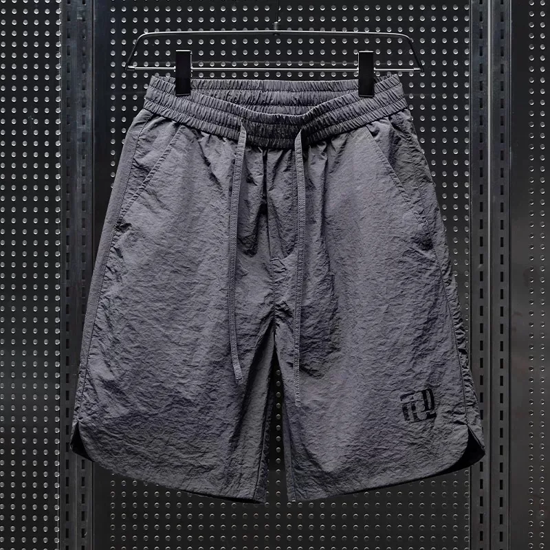 

Ice Silk Workwear orts Men's Summer Thin Loose Casual Qui Dry Outdoor Five-Quarter Length Straight Leg Trousers