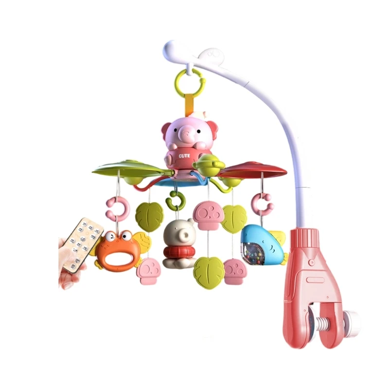 Roterende muziekdoos Wieg Mobiel hangend speelgoed voor baby Visuele auditieve stimulatie 15UB