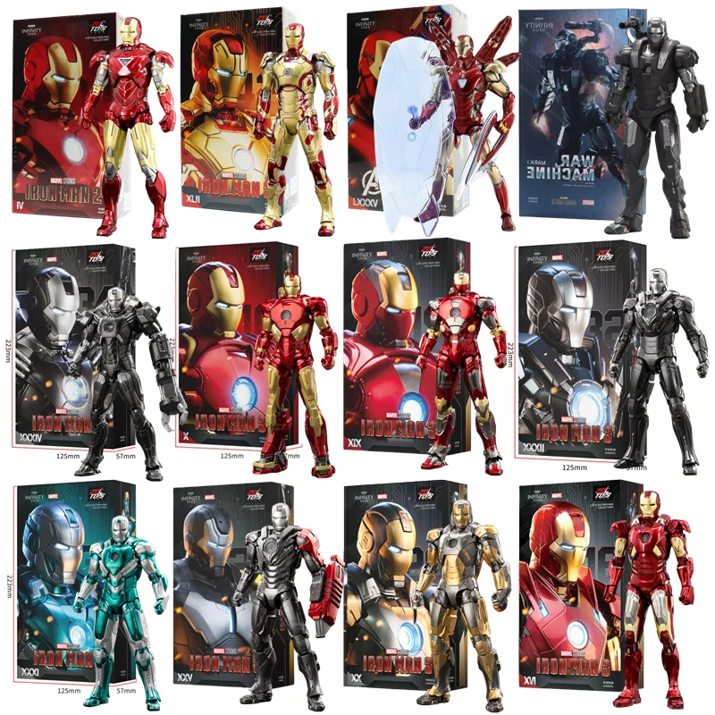 Image of ZD Toys Iron Man MK1 MK2 MK3 MK4 MK5 MK6 MK7 MK42 MK43 MK45 MK46 War Machine Film-Actionfigur 7 Zoll Sammlerstück für Erwachsene