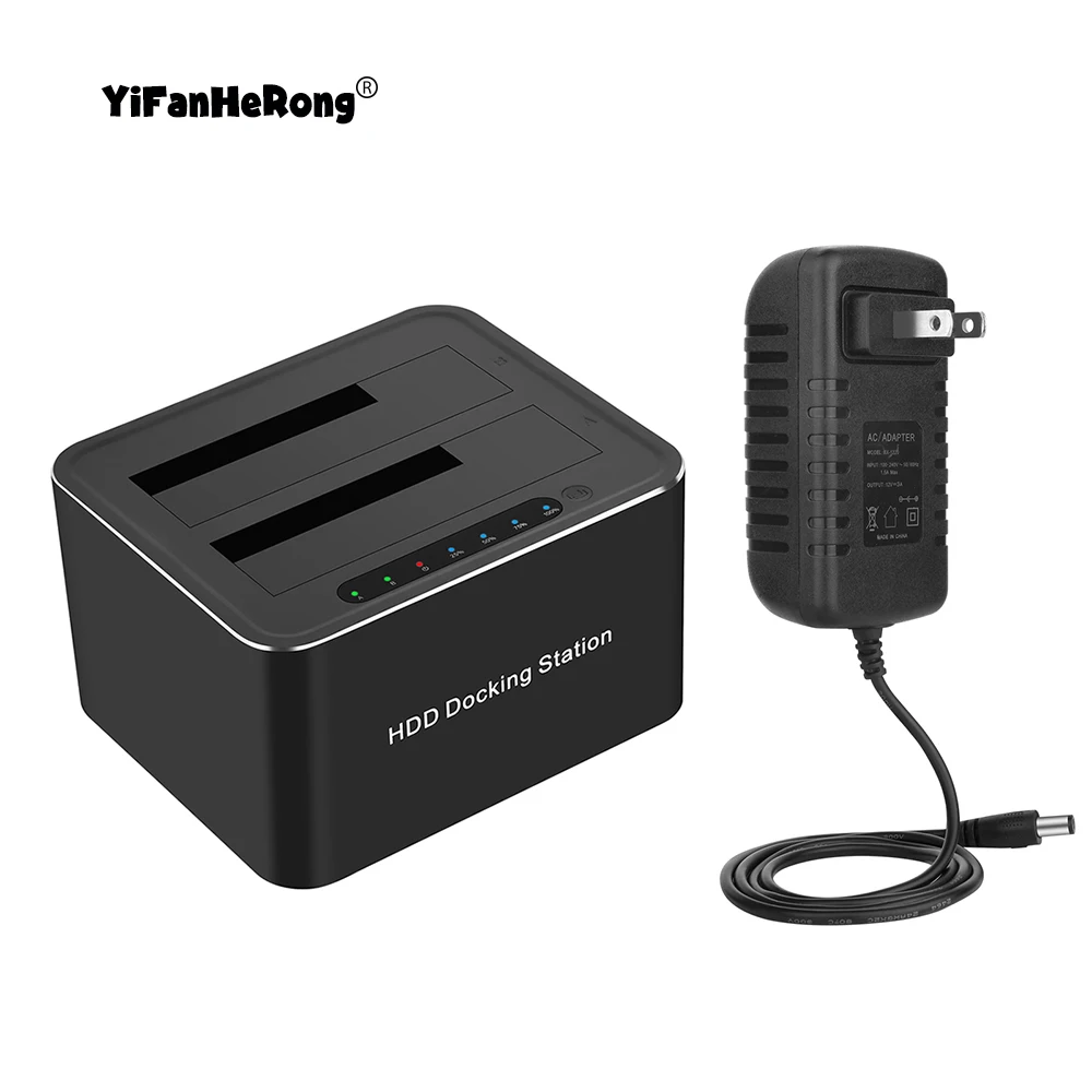 USB 3.0 to SATA 2 Bay Hard Drive Docking Station For 2.5\