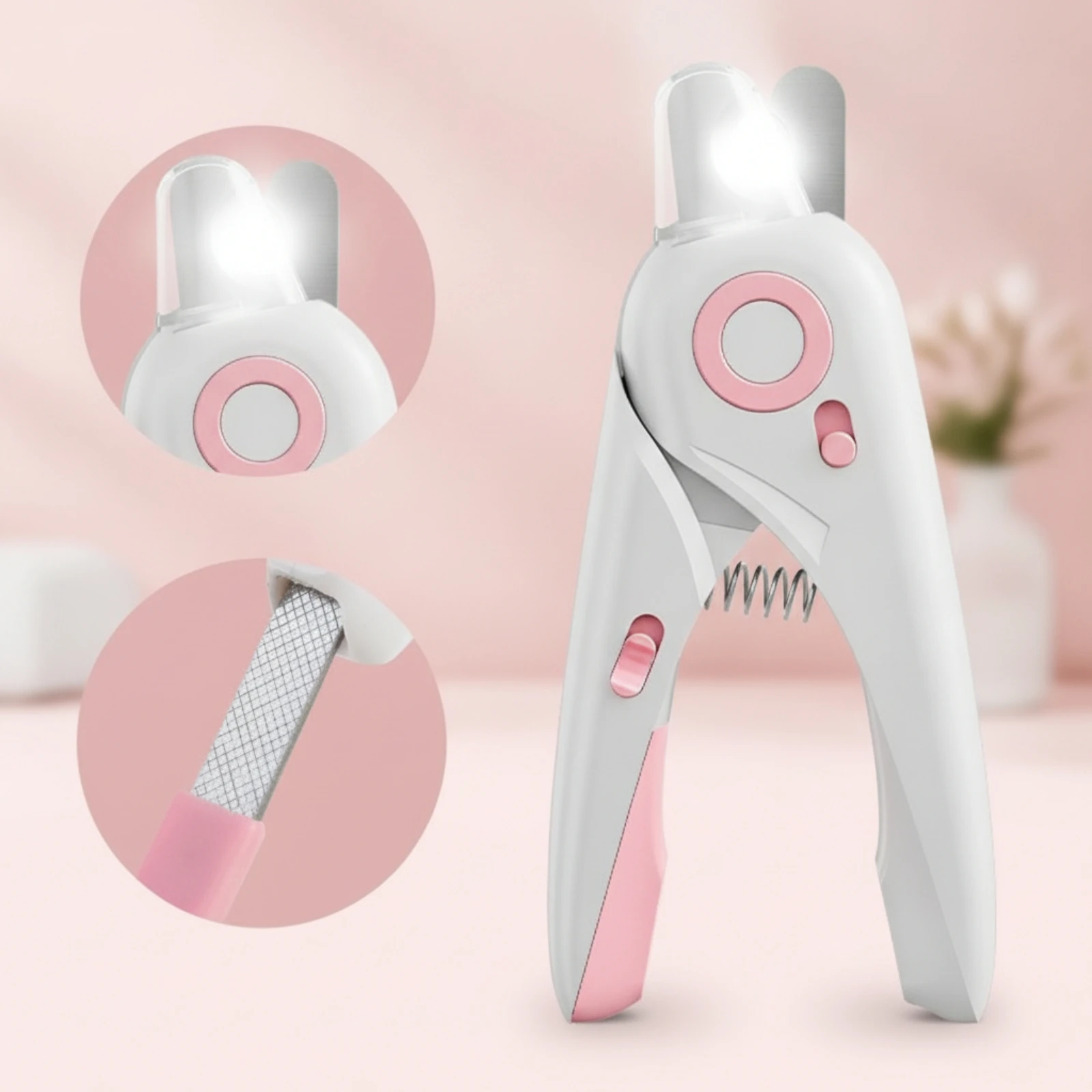 Pet Nail Clipper Allall-in-One Clippers with Safety Lock Clippers with Nail File Hand-Held Safe for Dogs, Home Grooming