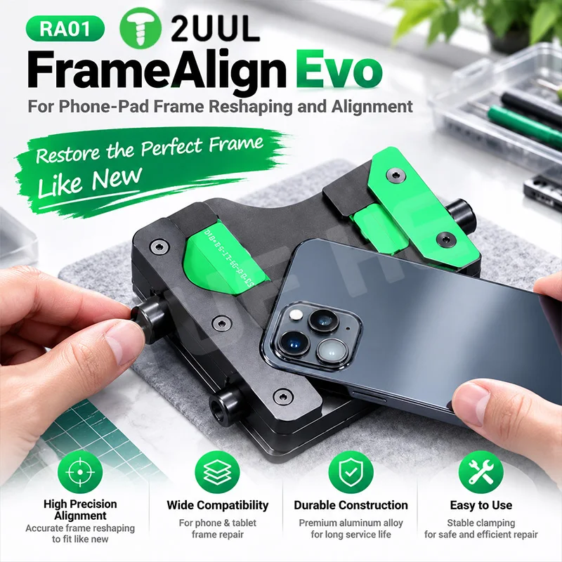 2UUL RA01 FrameAlign Evo Frame Straightening Tool for Phone Pad Bent Middle Housing Reshaping Alignment Repair Fixture