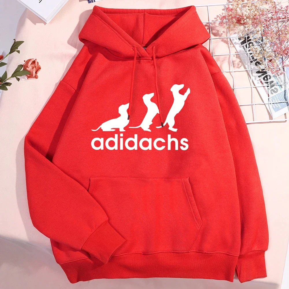 Dachshund Dog Lover Printed Pullover Hoodie Long Sleeve Casual Fashion Sweatshirt for Women Men Running Protective Clothing