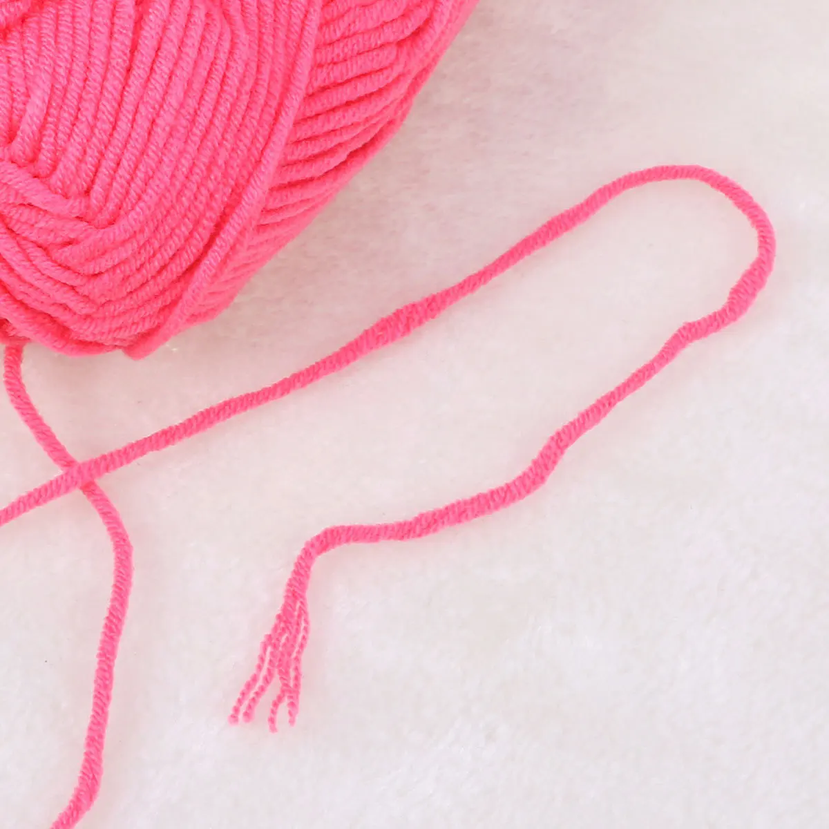 

50G Cotton Yarn Milk Comfortable Machine Washable Yarn for Knitting Crochet Hats Shawls Socks Winter Wear Deep Pink