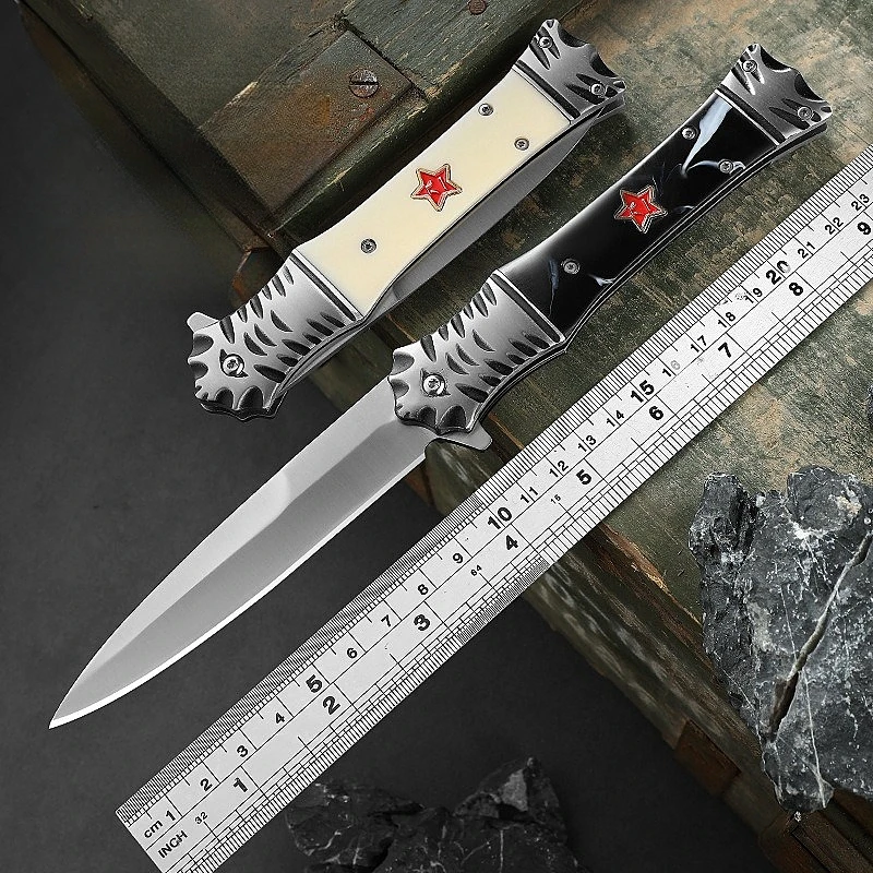 

1pc Outdoor folding knife, EDC pocket knife, sharp fruit knife, steak knife, multi-purpose hiking survival knife, cutting knife