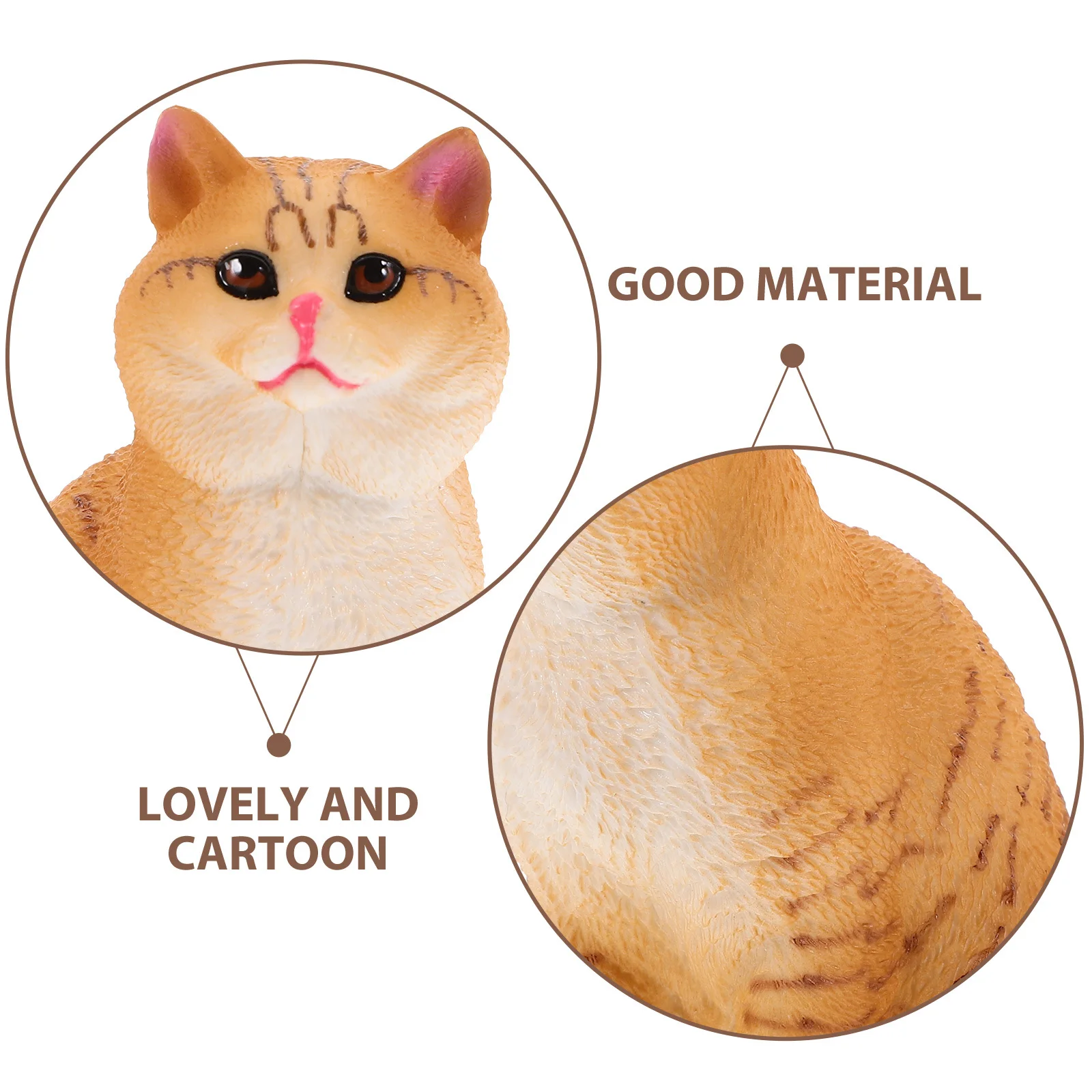 Plastic Garden Cat Statue Lovely Cat Decoration Outdoor Decorative Sign Home Desktop Bookshelf Gift Garden Figurine Decoration