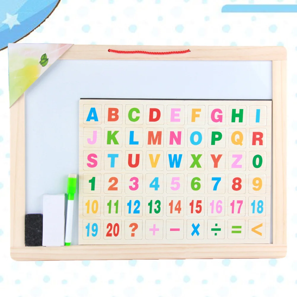 

1Set Magnetic Blackboard Wood Double-Sided Small Hanging Display Writing Board for School Home Study Room
