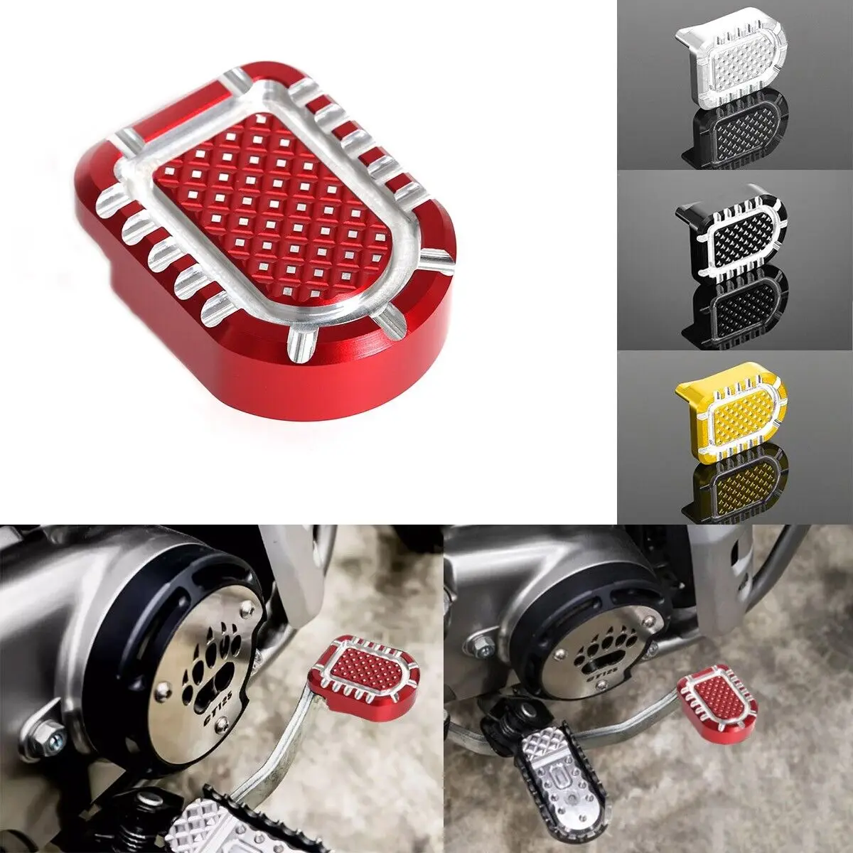 Motorcycle CNC Carving Cleats Brake Pedal Peg Pad Cover For Honda Hunter Cab CT125 Trail 125 2020-2024