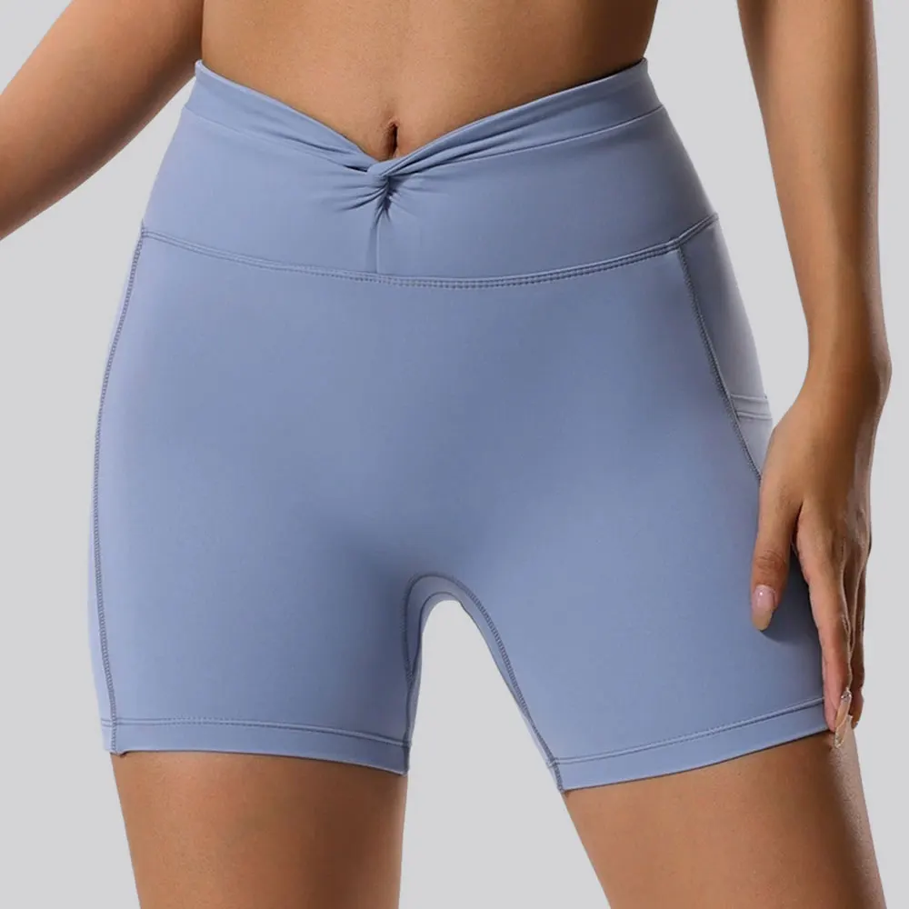 Women Sports Biker Shorts Quick Drying High Waist Elastic Workout Fitness Tights Gym Running Push Up Body Shaper Short Leggings