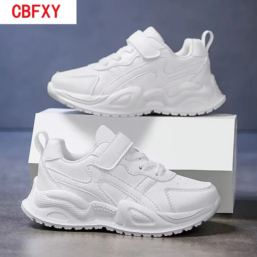 

White Children's Casual Shoes For Boy Girls Outdoor Running Sneakers Breathable Mesh Kids School Walking Sport Non Slip