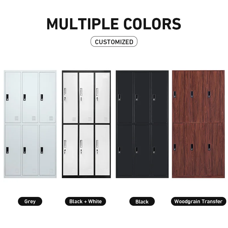 الصلب ألميرا 6 أبواب خزانة الصلب خزانة مخصصة خزانة معدنية خزانة الصلب ألميرا خزانة الملابس #3