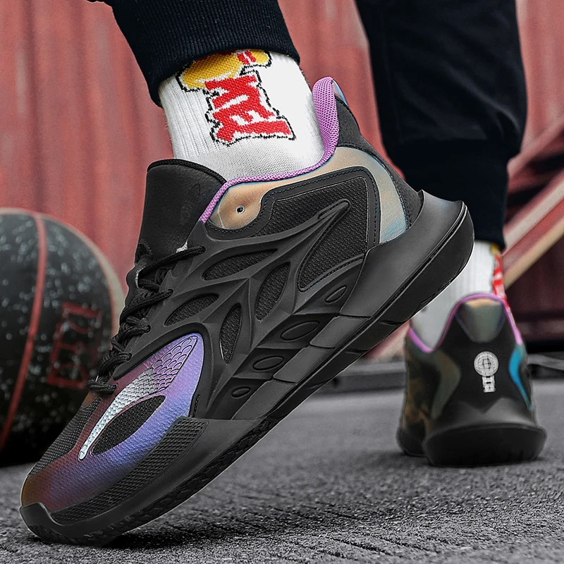 أحذية كرة السلة للرجال والنساء، منخفضة القمة، ممتصة للصدمات، عملية، خفيفة الوزن، نعل ناعم، مسامية، غير قابلة للانزلاق، يمكن ارتداؤها #4