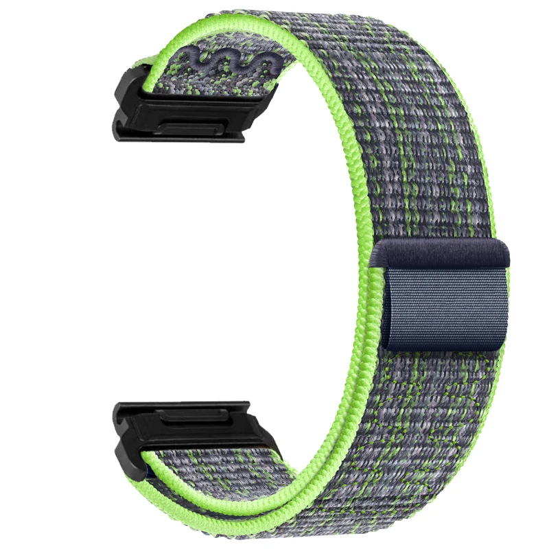 Quickfit 20 22 26 mm Nylon Loop Strap For Garmin Watch Fenix 5 6 6S 7 Pro 7S 7X 8 AMOLED 43 47 51 Enduro 1 2 3 Approach S70 Band image 4