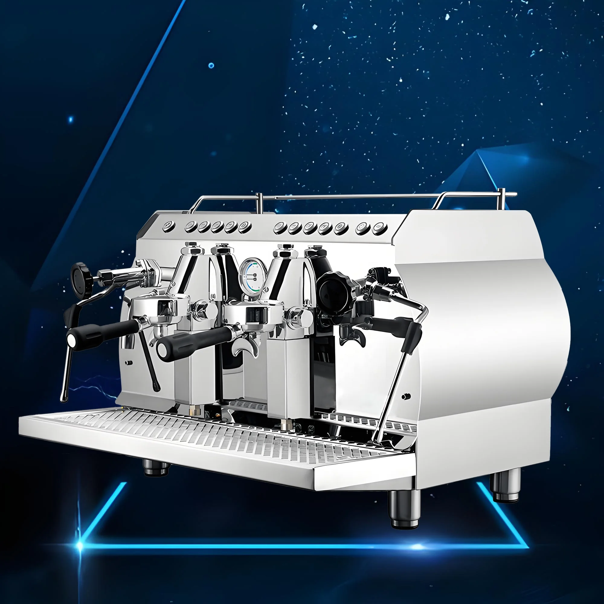 Professionelle E61 Zwei-Gruppen Latte Cappuccino Manuelle Transformator Brühkopf Espresso Kaffeemaschine Kaffeemaschine