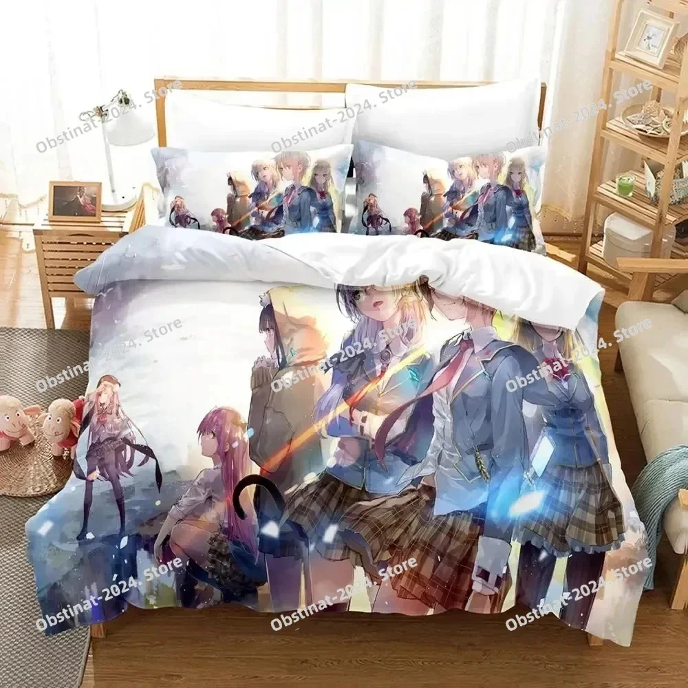 

Anime Game Heaven Burns Red Bedding Set Printed Duvet Cover Pillowcase Single Double Style Queen King Size Sets